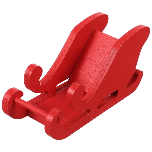 ETHZZLE Decorative Sleigh Miniature Sled Ornament Wood Sleigh for Christmas Party Home Decor 1Pack