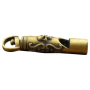 ETHZZLE Copper Hiking Whistle, 1 Piece Golden Emergency Signal Whistle for Outdoor Safety and Survival