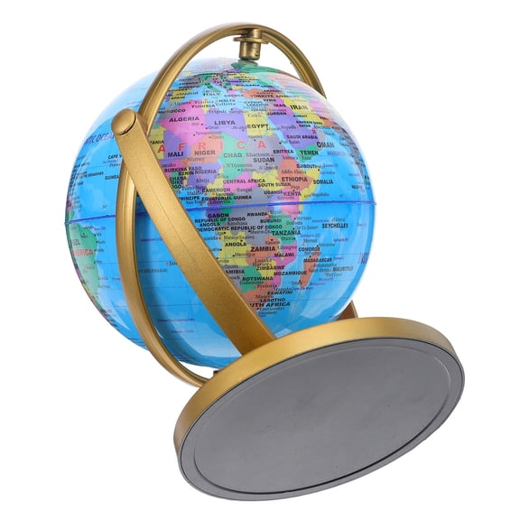ETHZZLE Elegant Multi-Color Decorative Desk Globe with English Labels, Perfect for Office and Home Dcor