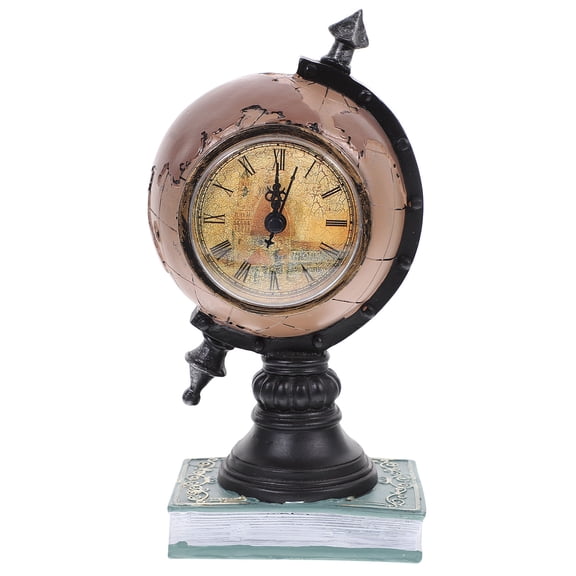 ETHZZLE Table Globe Clock Decorative Globe Shape Alarm Clock for Timekeeping