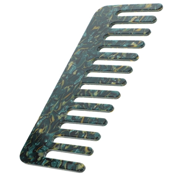 ETHZZLE Detangling Hair Comb Wide Tooth Comb for Salon Use Dark Green 1Pcs