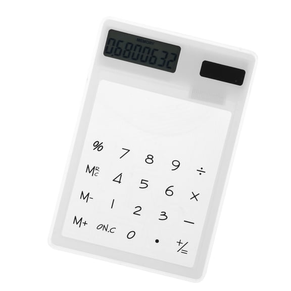 ETHZZLE Digital Input Calculator For School With Transparent Design 1Pcs White