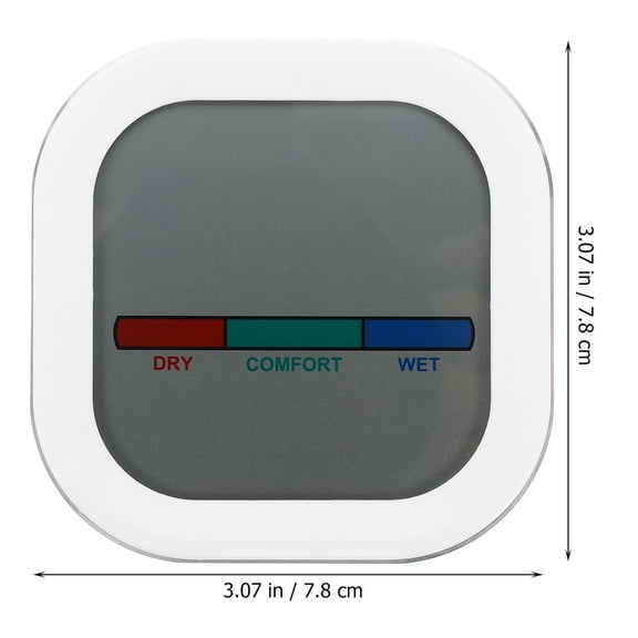 ETHZZLE Portable Digital Temperature and Humidity Gauge for Indoor Use White