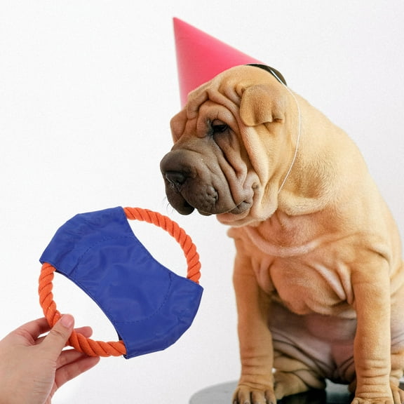 ETHZZLE Portable Dog Throwing Disc Multi-Color Polyester for Pet Fun and Exercise 3Pcs