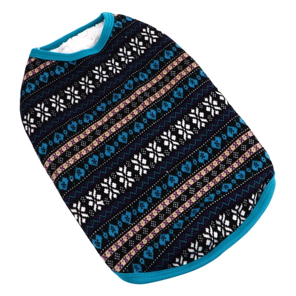 ETHZZLE Blue Pet Jumper with Warm Fleece Material Comfortable for Winter Walks