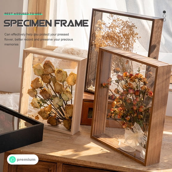 ETHZZLE 1-Pack Dried Flower Display Frame with Synthetic Material for Memory Preservation and Decorative Home