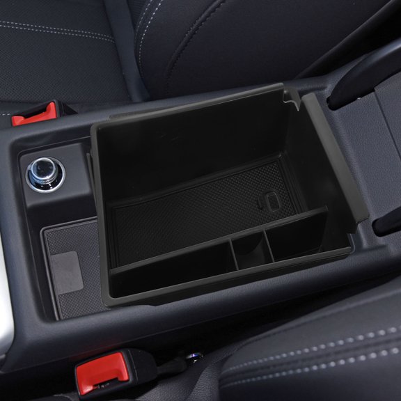 ETHZZLE Durable Black Car Dashboard Storage Box for Vehicle Center Console with Easy Installation