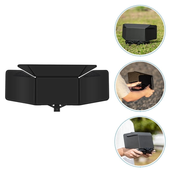 ETHZZLE Black Remote Controller Sunshade Hood for Drone with Foldable Design and Anti-Glare Screen Cover, 1 Set