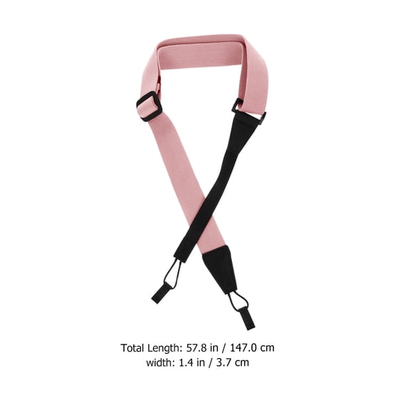 ETHZZLE Durable Pink Ukulele Strap Simple Cotton Instrument Shoulder Belt for Ukulele