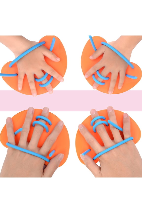 Child Sea Glove Swim Webbed Gloves Orange 1 Pair