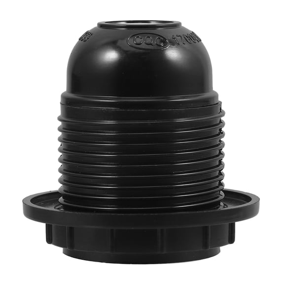 ETHZZLE E27 Lamp Socket Replacement, Black Aluminum Alloy, Fits 10mm Threaded Bulbs, and Easy to Install