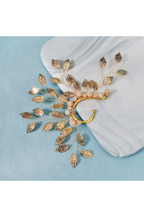 Ear Cuffs No Piercing Earring for Women Golden 1Pcs Simple Clip On Leaves Ear Jewelry