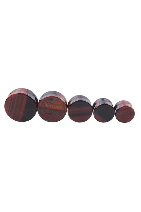 Coffee Color Stone Ear Piercing Plugs, Comfortable and Stylish for Special Occasions