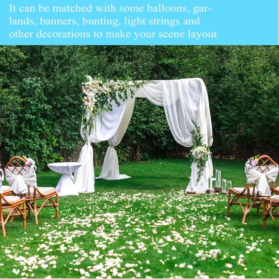 ETHZZLE Elegant White Backdrop Drapes for Photography and Wedding Scene Decoration
