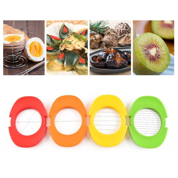 ETHZZLE Fancy Egg Chopper Egg Slicer Stainless Steel Fruit Cutting Cooks Food Preparation 1Set