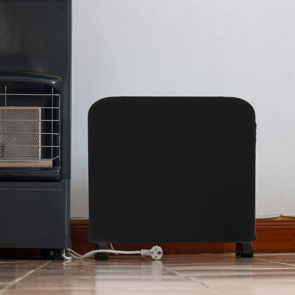 ETHZZLE Elastic Black Heater Cover Protector for Indoor Home Use Soft Fabric with High