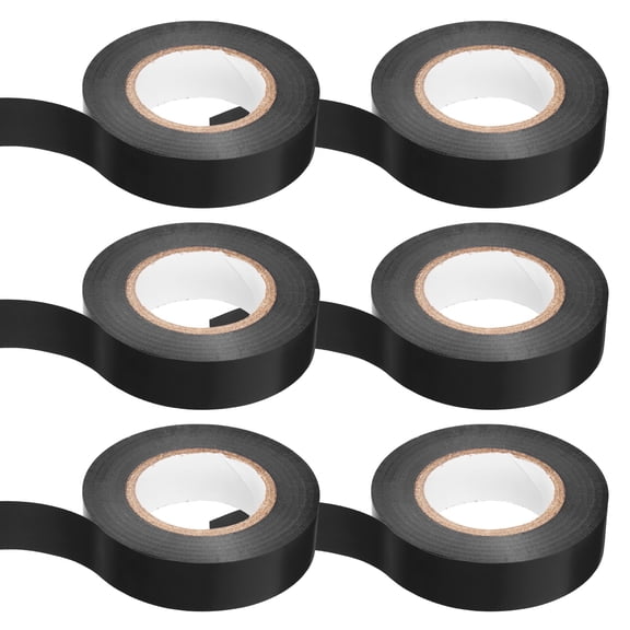 ETHZZLE Automotive Insulation Tape Electrical Tape Black PVC 6Pcs