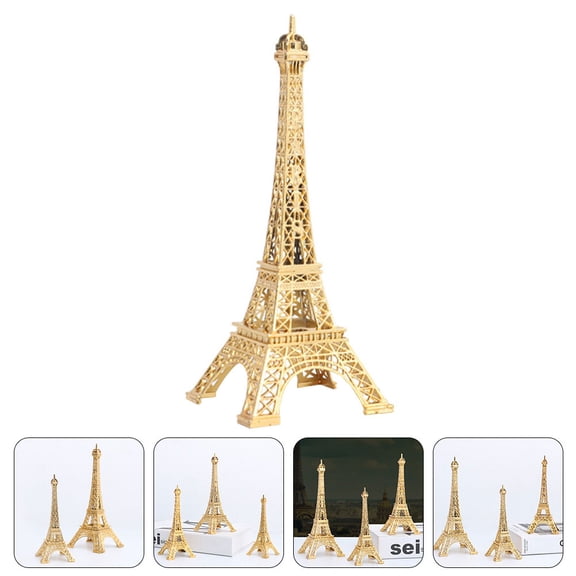 ETHZZLE Tower Ornaments Iron Eiffel Tower Model Golden 1Pcs