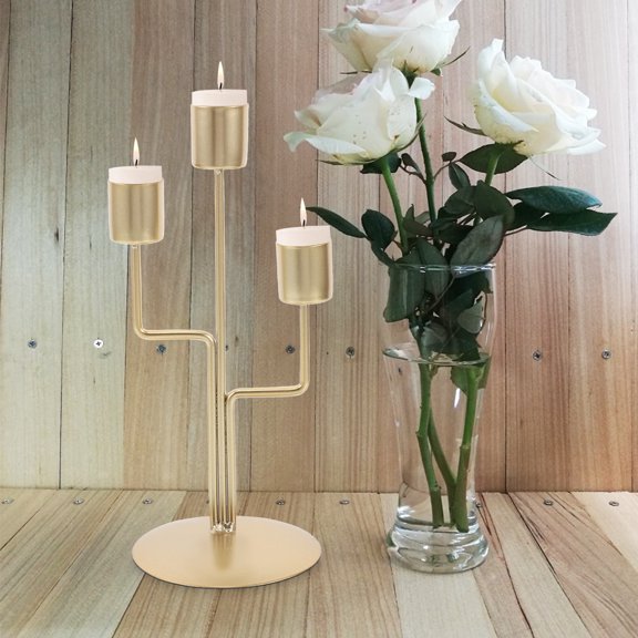 ETHZZLE Vintage Style Iron Candlestick Holder Tree Branch 3-