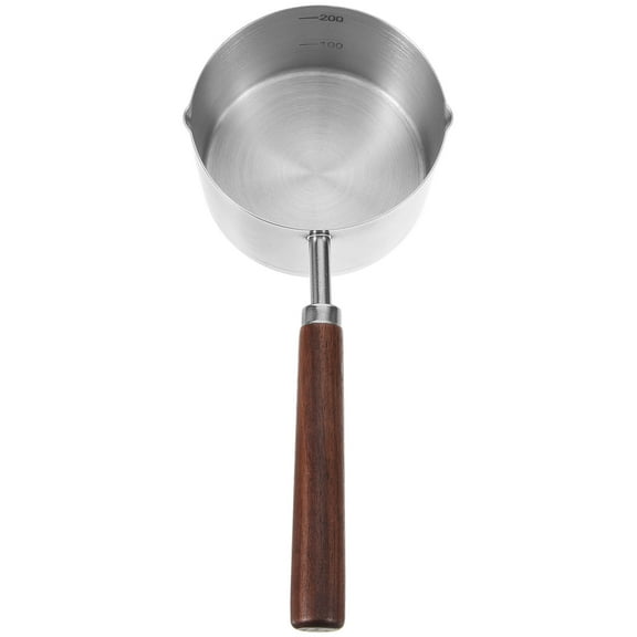 ETHZZLE Stainless Steel Saucepan with Ergonomic Handle for Heating Oil in Kitchen 1Pack