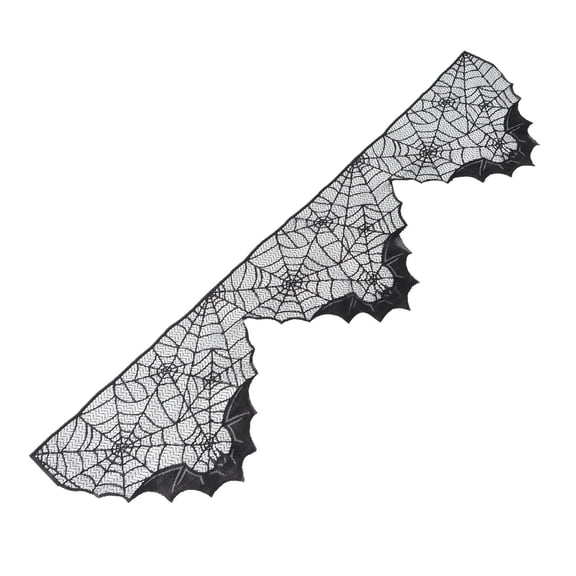 ETHZZLE Festival Party Tablecloth in black polyester for  Parties 1Set