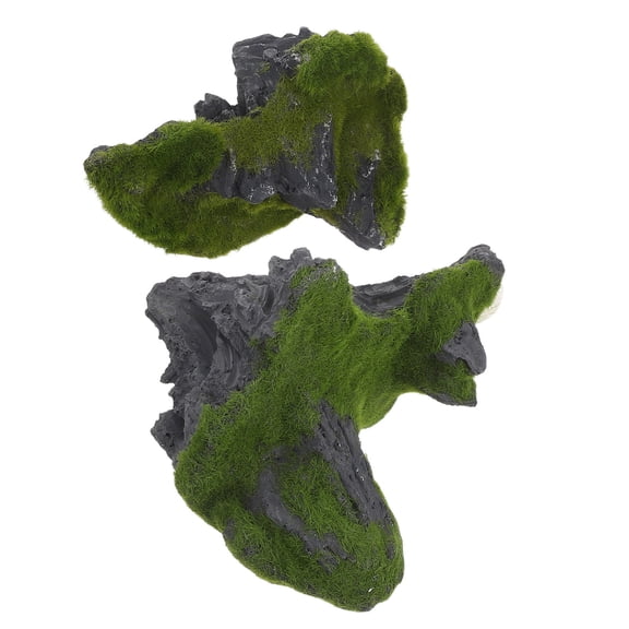 ETHZZLE Aquarium Floating Rock Decoration with Simulated Mountain and Plant Support