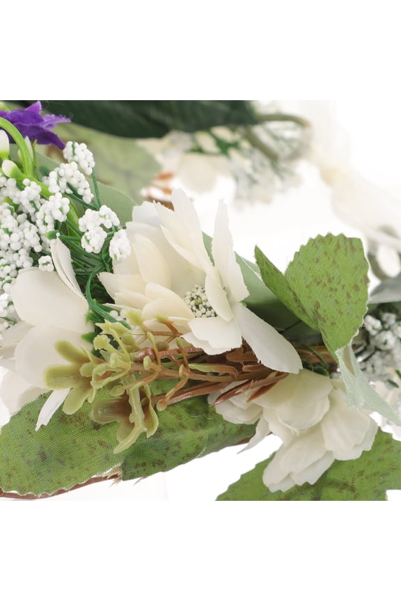 Floral Headdress with Realistic Multicolor Flowers for Wedding Party Decoration