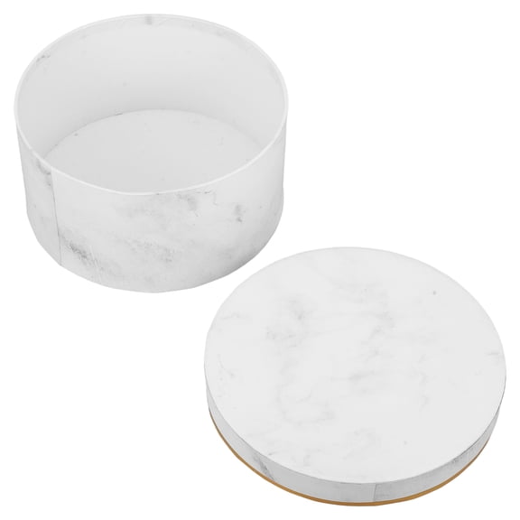 ETHZZLE White Round Floral Box for Flower Shop and Home Decoration