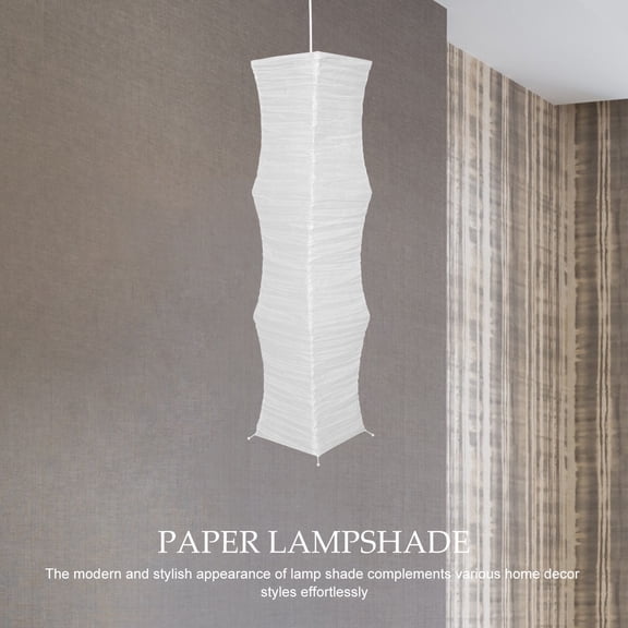 ETHZZLE Modern White Paper Floor Lamp Shade Soft Light Diffuser for Living Room Decor