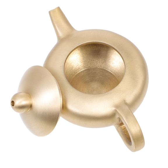 ETHZZLE Creative Golden Desktop Ornament Teapot for Restaurant and Bar Decorative Use