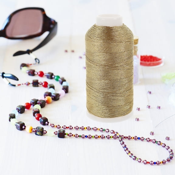 ETHZZLE 1 Roll of Flexible Beading Wire for Jewelry Components Golden Wire Shaping DIY Accessories