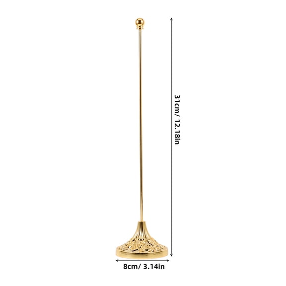 ETHZZLE Metal Flagpole Stand with Stable Base for Indoor Desk Decoration and Flag Display Holder