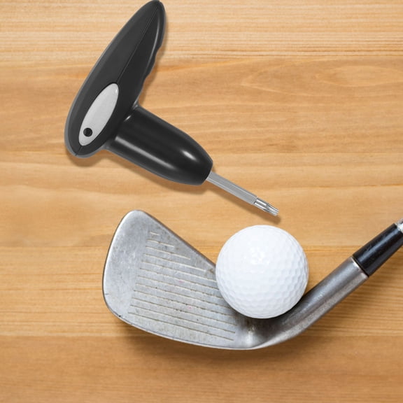 ETHZZLE Golf Tool Portable Wrench for Golfs Club Repair Durable Black T Shaped Screwdriver