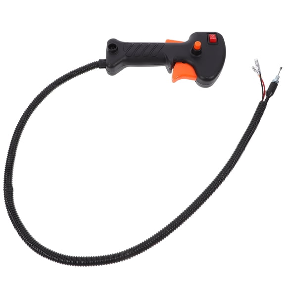 ETHZZLE Black Plastic Lawn Trimmer Handle with Throttle Switch and Ergonomic Grip