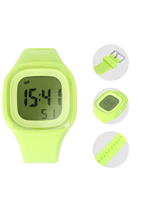 Green Electronic Watch with Stopwatch, Alarm, and Backlight Ideal for Outdoor Activities