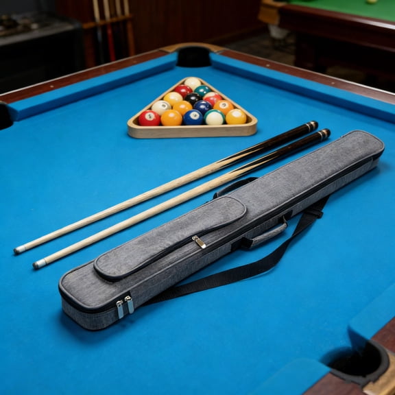 ETHZZLE Portable Grey Pool Stick Case with Waterproof Oxford Cloth and Multiple Compartments