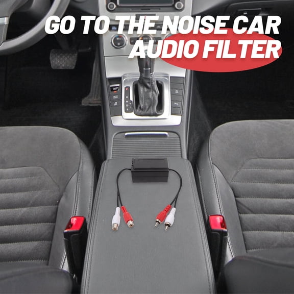 ETHZZLE Ground Loop Isolator Black Noise Filter for Car Audio Systems Durable Plastic Alloy Material