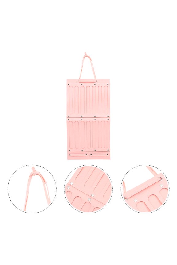 Hair Clip Storage Rack Headband Organizer For Girls Pink PU Hair Accessories Display 1Pcs