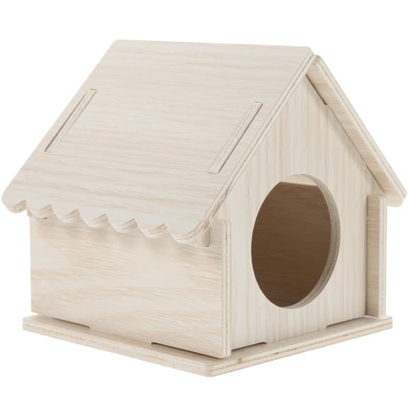 ETHZZLE Wooden Guinea Pig Hideout for Small Pets Decor Comfortable Relaxing Hut