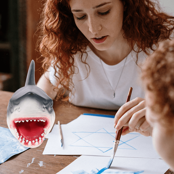 ETHZZLE Black Animal Hand Puppet Designed for Motor Skills and Communication Development