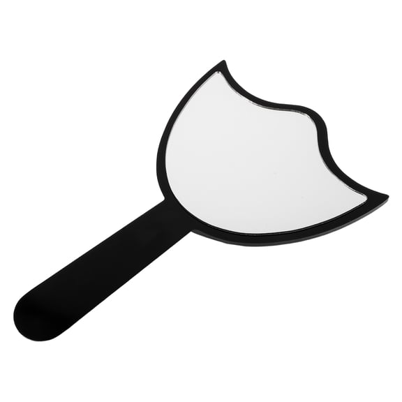 ETHZZLE Handheld Makeup Mirror Black Acrylic for Lash Extensions and Salon Hairdressing