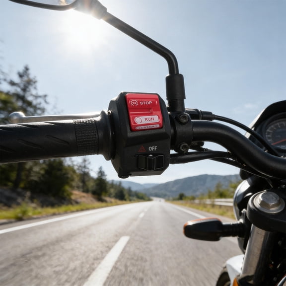 ETHZZLE Durable Motorcycle Handlebar Switch Kit for Start Kill and Horn Control with Universal Fit