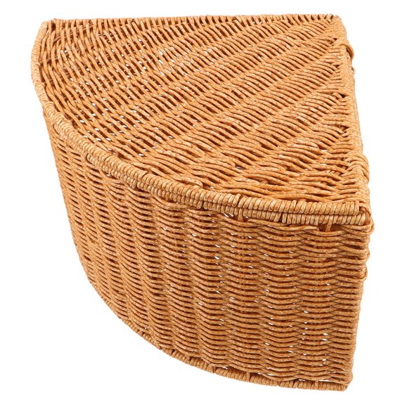 ETHZZLE Handwoven Wicker Basket Triangle Shape with Lid for Sundries and Snacks Storage