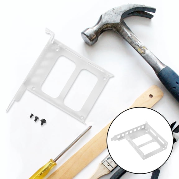 ETHZZLE Hard Disk Drive Mounting Bracket Computer Hard Drive White Metal 1Pack