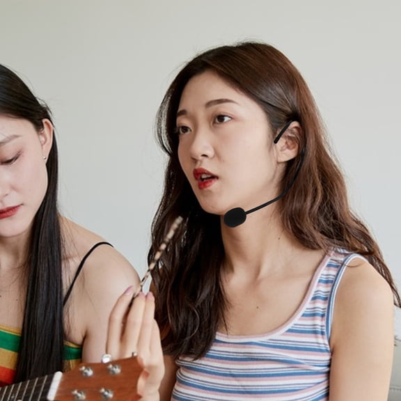 ETHZZLE Headset Microphone Black Compact Design for Singing and Speaking Activities