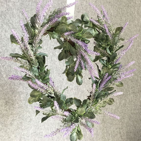 ETHZZLE Fashion Wedding Lavender Gar Wreath in Heart Shape for Indoor Outdoor Use