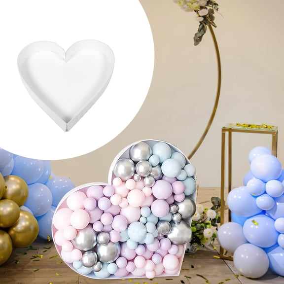 ETHZZLE Heart Shaped Decorative Balloons 1Pcs White Balloon Box for Birthday Party Photography Prop