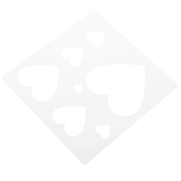 ETHZZLE Reusable White Heart Shaped Stencil for DIY Journal and Card Making