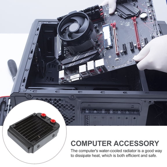 ETHZZLE Water Cooling Radiator for Pc CPU with Threaded Mouth Design Black