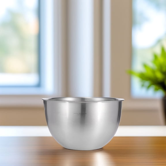 ETHZZLE Stainless Steel Beater Bowl for Household Use, Plated, Reusable Food Storage Container